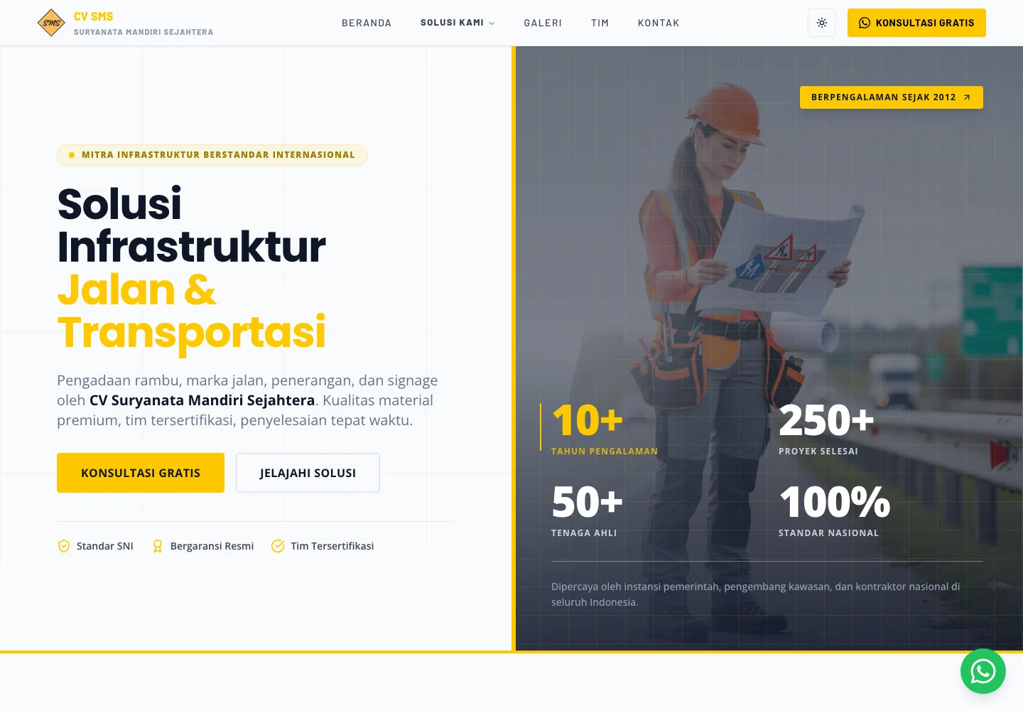 SMS Rambu Jalan Website portfolio visual
